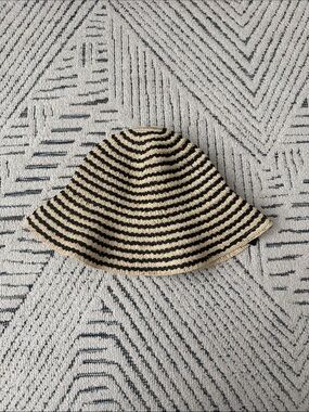 Brand New Lulus Beige Striped Bucket Hat